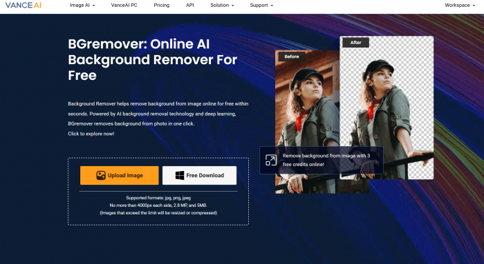 Get Started: How to Use VanceAI Free Background Remover-1