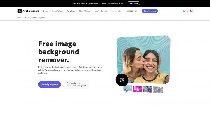 Adobe background remover